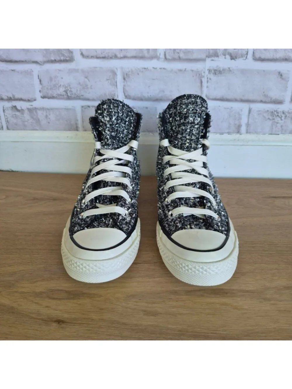 ⭐Converse Chuck 70 Hi Metallic Tweed Sz 5.5 Men's shoes Sneakers Black A14442C